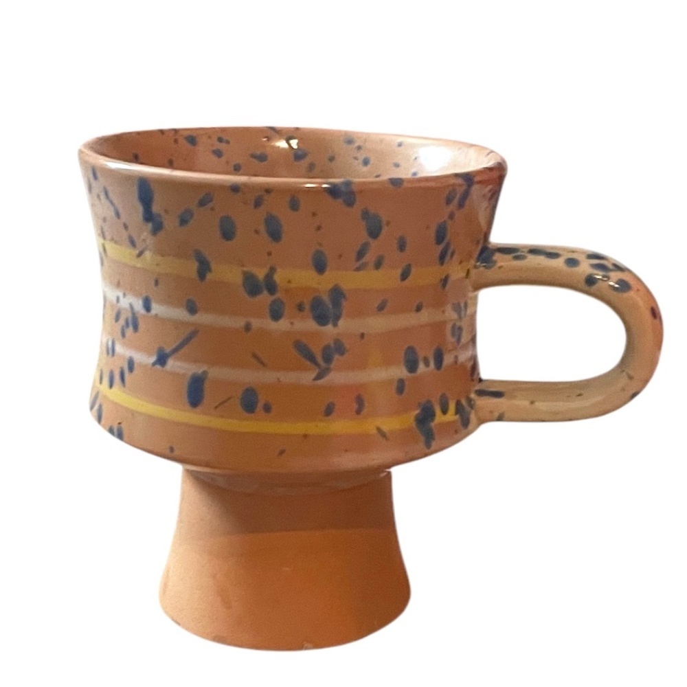 Hello Honey Multicolor Reactive Glaze Stoneware Mug, New